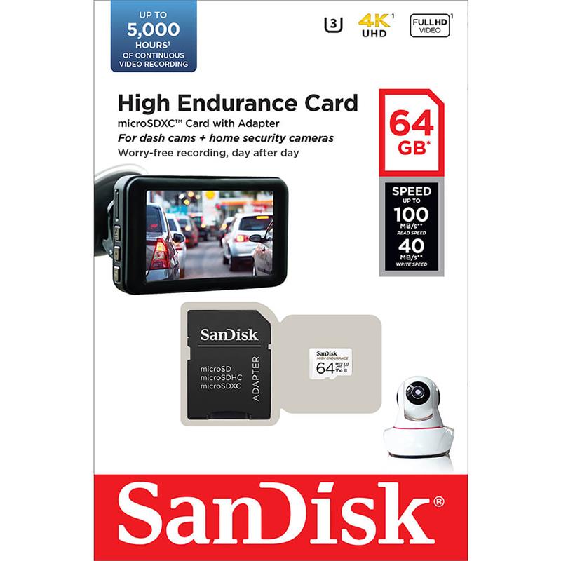 Sandisk 64GB High Endurance SD kort